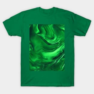 GREEN LIQUID MARBLE DESIGN, PATTERN T-Shirt